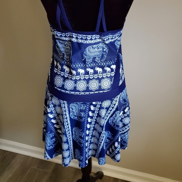 Swim Dress - Blue Elephants - Picture 6 of 7